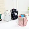 Bolsa Cosmética Cilíndrica con Cordón, Neceser Portátil de Viaje, Bolsa Organizadora de Cosméticos de Gran Capacidad, Bolsa de Almacenamiento Multifuncional