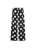 Pantalones casuales de pierna ancha para mujer con estampado lateral estilo americano, nuevo modelo 2026, de tiro bajo, holgados, adelgazantes, versátiles, hasta el suelo