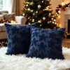 Almohada Decorativa Navideña de Amazon Color Sólido Acolchada Funda de Felpa para Cojín de Sofá de Sala de Estar Venta al por Mayor Transfronteriza