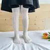 Medias de Verano para Niños con Malla Hueca, Delgadas y Transpirables, Diseño de Corazón, Color Sólido, Leggings sin Costuras para Niños