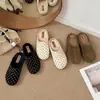Pantuflas de lunares suaves estilo ins para ir al trabajo, nuevas 2026, versátiles, de punta redonda, antideslizantes, estilo Birkenstock, para mujer