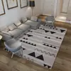 Suministrado directamente por el fabricante, alfombra impresa geométrica simple para sala de estar y dormitorio, felpudo para pasillo con diseño nórdico