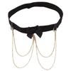 Gargantilla de lazo con borla anillo para pierna y2k sexy chica caliente cadena para pierna de encaje para mujer tobillera para adulto joyería de cadena para el cuerpo