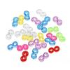 500 Elásticos Transparentes Arco-Íris em S Fivelas de Borracha Acessórios de Joalheria DIY Conectores de Gancho para Pulseira Trançada