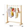 Perchero para Ropa de Bebé, Perchero de Madera Maciza, Estante de Almacenamiento para Dormitorio para Niños Pequeños, Colgador de Ropa para Niños, Perchero Vertical de Pie