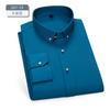 Camisa de Botones Diamante para Hombre Manga Larga Color Sólido Elástica Slim Business Ropa para Hombre Sin Planchar Camisa Blanca para Hombre Business Slim