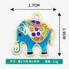 Al por mayor Versión Coreana Creativo Colgante Individual Patrón de Elefante Punto de Goteo de Aceite Diamante Collar Pulsera Colgante Joyería DIY Accesorios de Aleación