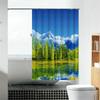 Fabricantes de cortinas de ducha impermeables en stock, tela natural, partición de baño, cortina de ducha de inodoro, procesamiento de pedido personalizado