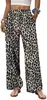 Amazon Transfronterizo 2026 Pantalones Anchos de Pierna Ancha con Bolsillos, de Cintura Alta, Caídos, Casual Sueltos tipo Palazzo para Mujer