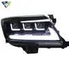 Adequado para montagem de farol Hilux VIGO 2012-2014 modificada com luzes diurnas LED de tripla lente