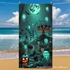 Toalha de Praia de Microfibra para Halloween, Toalha com Estampa Digital, Toalha de Praia de Secagem Rápida, Toalha Pequena para Natação à Beira-Mar