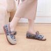 Zapatos de Algodón para Madre Moda Estilo Étnico Zapatos Hanfu Forrados de Felpa Suela Suave Cómodos Mediana Edad y Ancianos Interior Dos Algodón Arrastre Invierno Nuevo Estilo