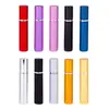 En stock: Botellas de spray cilíndricas de tapa plana de 15 ml para perfume, botellas vacías cosméticas, botellas de perfume rellenables convenientes
