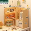 Estantería de esquina para escritorio, estante simple para escritorio de dormitorio estudiantil, pequeño armario de almacenamiento multicapa para estación de trabajo de oficina