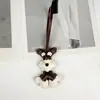 Colgante de Peluche Schnauzer Miniatura, Llavero para Bolso, Adorno de Muñeca Linda