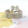 Pulseira de tecido trançado com rebite de estrela de cinco pontas em liga de prata para joias transfronteiriças, pulseira de pulso com franja de estrela de personalidade