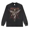 Moletom com estampa de anjo punk NIRVANA transfronteiriço, camiseta de algodão oversized de manga curta estilo retrô americano high-street