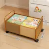 Estante de almacenamiento para mochilas escolares, carrito móvil para libros, soporte metálico para bolsas al lado de la mesa, estantería de almacenamiento con ruedas debajo del escritorio
