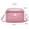 Bolsa de Couro Bordada, Pequena Bolsa Transversal para Mulheres, Bolsa de Ombro Versátil, Bolsa Feminina de Grande Capacidade, Padrão Geométrico, Mini Bolsa de Mão, Leve