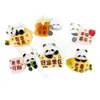 Ímãs de Geladeira de Resina de Panda Desenho Animado Fofo Ímãs Decorativos Acessórios Criativos para Decoração de Casa Venda por Atacado