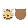 Posavasos de Cerámica Cabeza de Gato Lindo Patrón de Perro Absorbente de Agua Antideslizante Aislamiento Térmico Mantel Individual con Base de Corcho Regalo Creativo