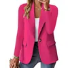 Novas cores 2025, estilo europeu e americano, blazer cardigã de manga longa liso mais vendido no outono para mulheres na Amazon e WISH