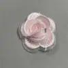 Patches Florais de Renda Bordados em 3D de Rosas, Patches de Organza para Decorar Roupas, Tecido de Renda para Conserto de Vestidos de Noiva e Casacos