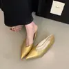 Zapatos de mujer Chuyuji estilo francés de punta fina con corte en V, ajustados, de tacón bajo, 2026 Primavera/Otoño, simples para el trabajo diario, zapatos Mary Jane