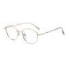 Gafas de Titanio Puro 53 Ojo de Gato Irregular 98758 Varillas Largas Estilo Coreano Intelectual para Mujer Ba7036