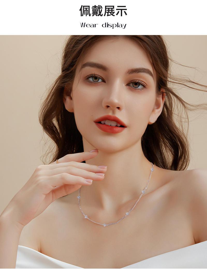满天星莫桑钻石项链吊坠女