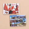 Fabricante Personalizado 55*80mm Paisaje de Viaje Souvenir Hoja de Lata Papel Caja de Hielo Pegatina Magnético Suave Exportación Exportación