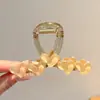 Presilha de Cabelo Triângulo Grande para Mulheres, Estilo de Luxo, Estilo Coreano Extra Grande Pinça Tubarão para Cabelos Grossos, Novo Modelo