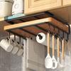 Popular Estante para Tapas de Ollas de Gabinete de Pared Estante para Espátulas de Cocina Estante para Toallas de Papel Gancho Estante Especial de Almacenamiento Estante para Tabla de Cortar en el Lado de la Puerta del Gabinete