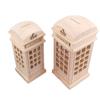 Caja de Ahorro Teléfono de Tronco de Madera de Pino en Stock Manualidades de Madera Hechas a Mano para Niños