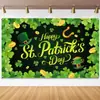 Calle Transfronteriza. Tela de Fondo del Día de San Patricio Feliz San. Bandera colgante de carnaval del Día Nacional de San Patricio