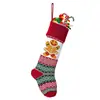 Nuevos Calcetines Decorativos de Navidad Tejidos con 12 Diseños Calcetines de Regalo Calcetín de Lana de Reno Colgante Calcetín de Navidad Jacquard