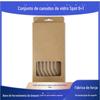 Em estoque combinação de kit de canudos transparentes de 8 mm 6 Peças caixa de couro de boi vidro borossilicato resistente a altas temperaturas multicolor opcional