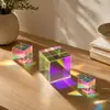 Cubo de Luz Prisma Atrapasoles Cubo de Cristal Adorno de Escritorio Fotografía Refracción Arcoíris Adorno de Cristal Transfronterizo