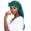 Europa e Estados Unidos novo gorro de dormir de cauda longa alta elasticidade feminino colorido para cabelo tubo longo fita para cuidado do cabelo circunferência da cabeça grande