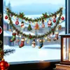 Calcetines de Navidad Cesta Colgante Pegatina de Vidrio Sala de Estar Balcón Ventana Decoración Festiva Pegatina Estática PVC Ambiente Hombre de Jengibre