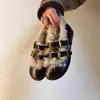 Zapatos Mary Jane esponjosos estilo coreano para mujer, nuevos y modernos zapatos cálidos de algodón para el invierno 2026 para uso en exteriores
