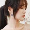 Brincos Geométricos de Agulha de Prata S925 Temperamento Sexy Coreia Dongdaemun Celebridade da Internet Brincos Atmosféricos Brincos Femininos Outlet de Fábrica