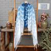 Dali Lijiang Pueblo Antiguo Isla Viaje Plantas Tie Dye Tinte Azul Bufanda Extra Grande Chal Protección Solar Borla Bufanda Larga