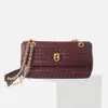 Bolso Nuevo Tejido con Cadena de Piel de Vaca Bolso de Mano Horizontal de Moda Bolso Pequeño Cruzado de Cuero Genuino Hebilla de Cierre de Bolso Bolso para Mujer