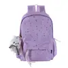Mochila estrellada estilo japonés muy elegante para mujer, mochila casual de viaje, bolso escolar estilo ins para estudiantes de secundaria y preparatoria