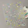 Adesivos de Unha Margarida Branca 5D Em relevo Estéreo Margarida Fresca Adesivos de Unha DIY Acessórios Estilo Ca