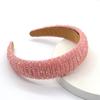Venta caliente Europea y Americana Coreana diadema de cristal barroco esponja de ala ancha diadema hecha a mano diadema de strass coreana fabricantes