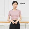 Ropa de Danza del Vientre para Mujer, Tops Adelgazantes de Manga Larga, Ropa de Práctica de Danza Moderna, Ropa de Entrenamiento Corporal Fitness Yoga
