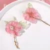 Grampo de cabelo super fada ramo de flor de flor de pessegueiro antigo flor DIY grampo de cabelo com contas tecidas à mão material de brinco para roupas chinesas atacado