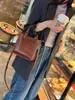 Bolsos 2024 Primavera Nuevo Bolso de Hombro Cruzado Cuadrado Piel Genuina Pequeño Bolso Tote de Commuting para Mujer Bolso de Mano para Mujer